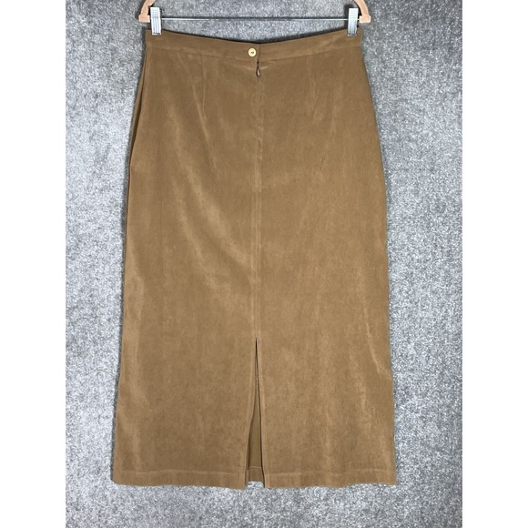 Savion Skirt Womens Size 12 Brown Stretch A-Line Maxi Back Slit‎ Vintage Y2K - Picture 2 of 6